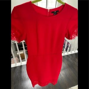 H&M Red Midi Dress